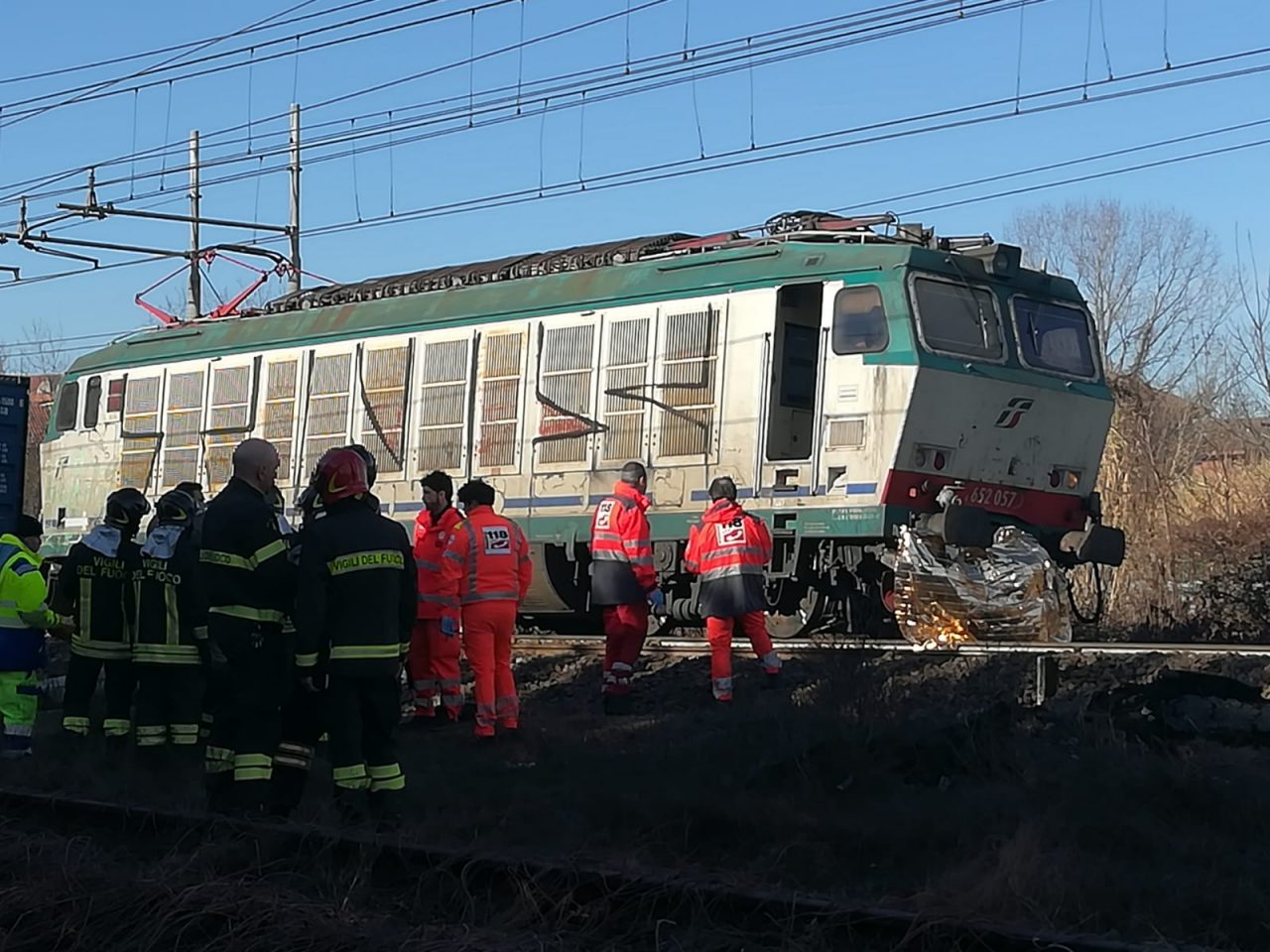 Travolto da un treno a Chivasso  FOTO E VIDEO