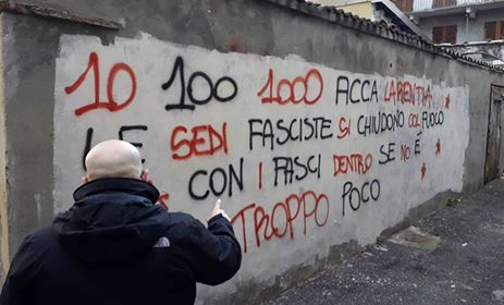 CasaPound Ivrea sulle scritte antifasciste al Castellazzo Assediato: “Il Comune intervenga”
