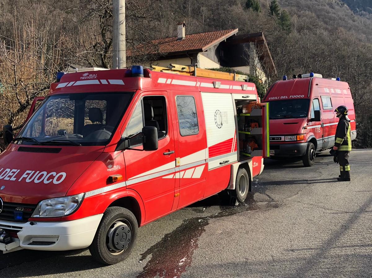 Fuga di gas a Chialamberto, intervento dei vigili del fuoco