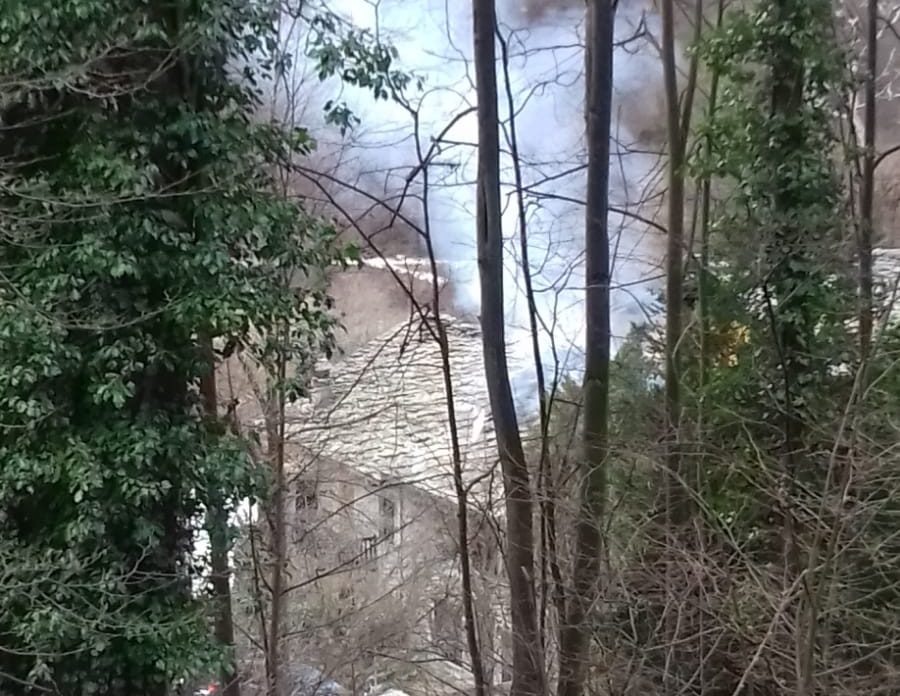 Incendio camino a Ceres, intervento dei vigili del fuoco
