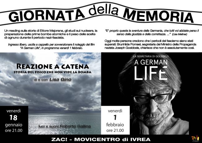 Giornata della Memoria: due eventi a Ivrea