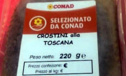 Plastica nei Crostini alla Toscana, Conad ritira intero lotto