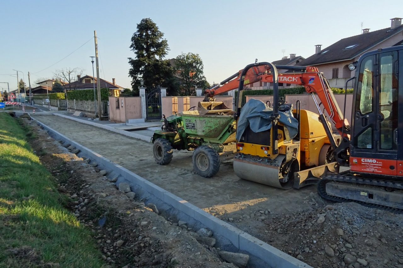 Viabilità e marciapiedi: lavori in corso a San Giusto Canavese
