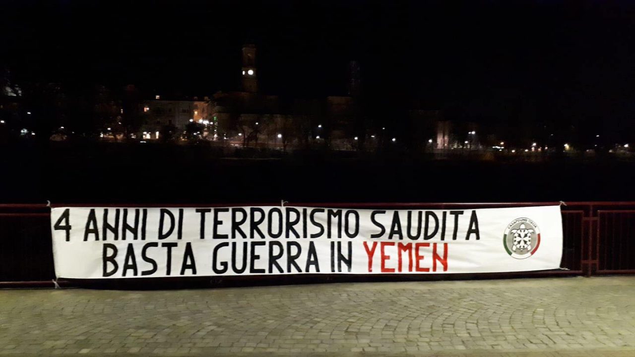 Striscioni di CasaPound per lo Yemen esposti anche in Canavese