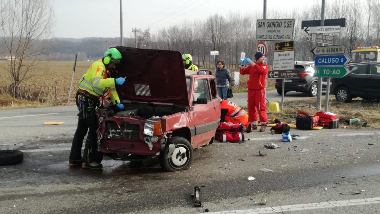 Incidente a San Giorgio, tre auto coinvolte | FOTO