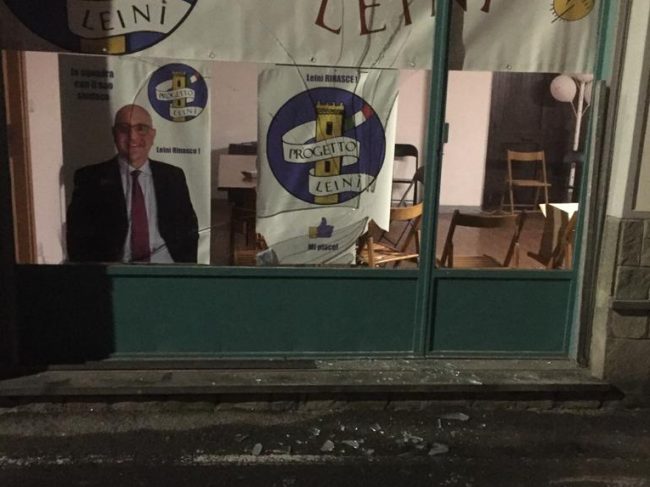 Danno alla vetrina di Progetto Leini… solo un incidente!