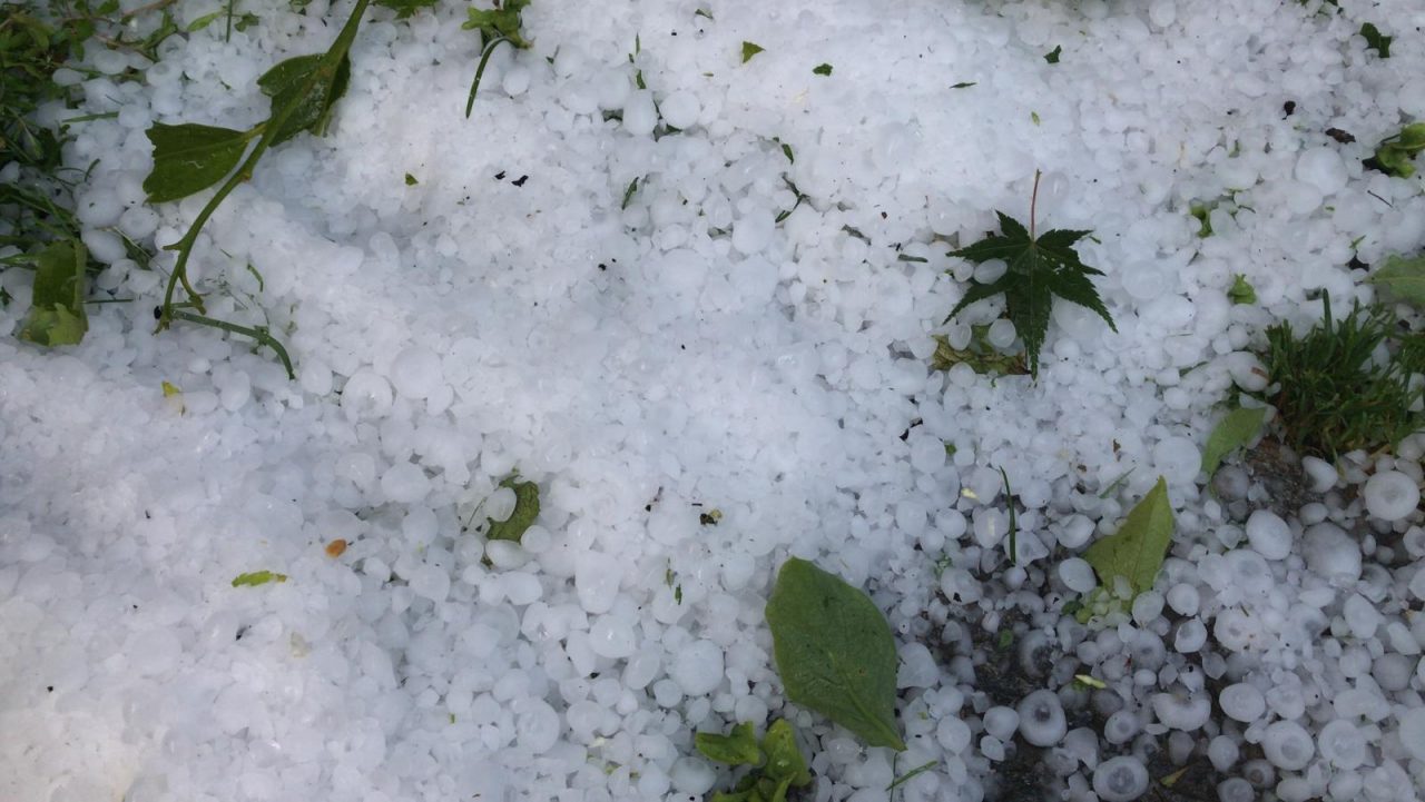 Grandine ed acqua si sono abbattuti in tutto il Canavese