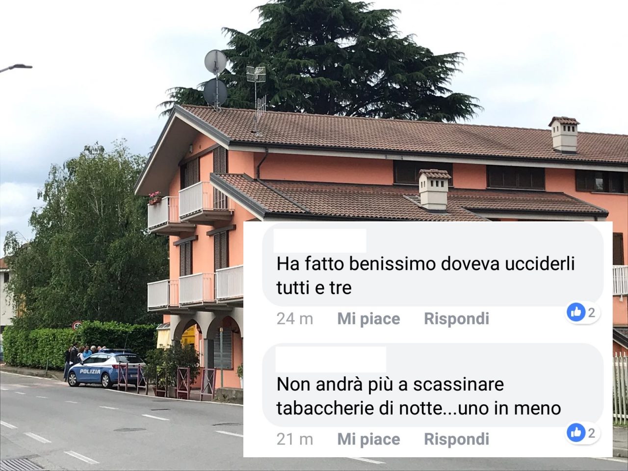 Tabaccaio uccide ladro scoppia la “rissa” sui social