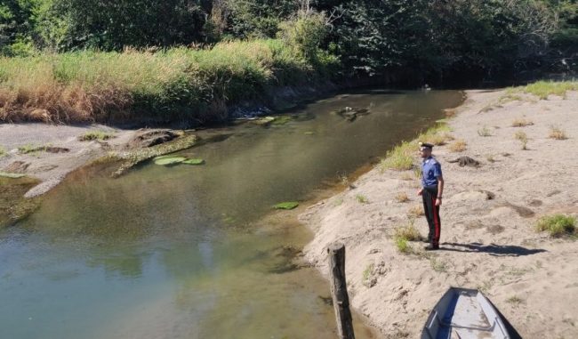 Cadavere ritrovato nel torrente
