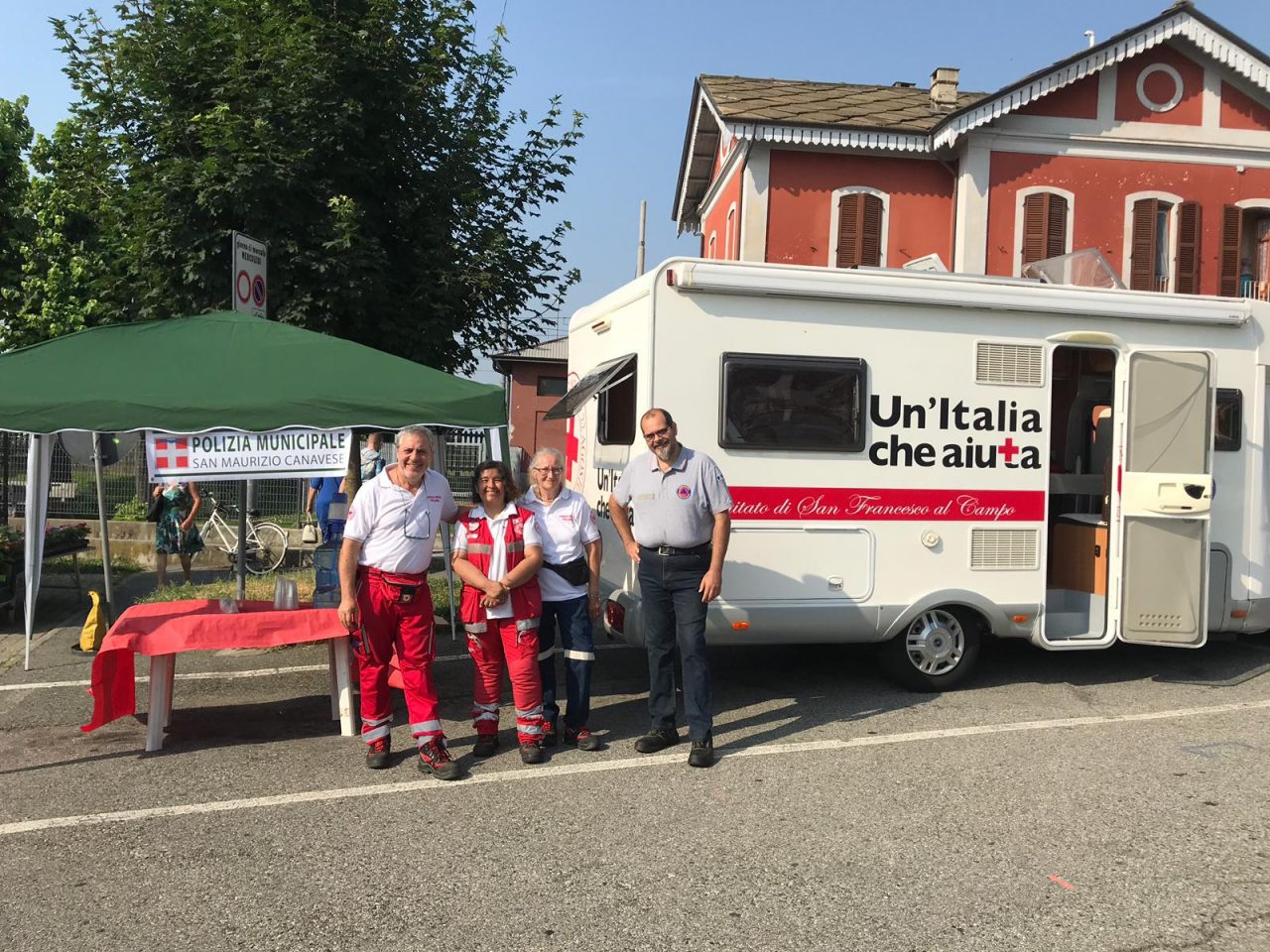 SAN MAURIZIO: in piazza Marconi il «punto soccorso» per difendersi dal caldo