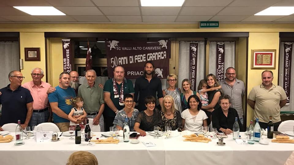 Toro Club Valli Alto Canavese: cena sociale di successo coi campioni granata