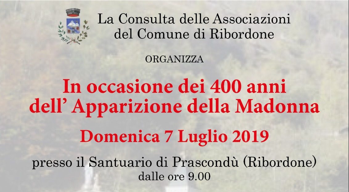 Festa a Prascondù per i 400 anni dall’apparizione della Madonna