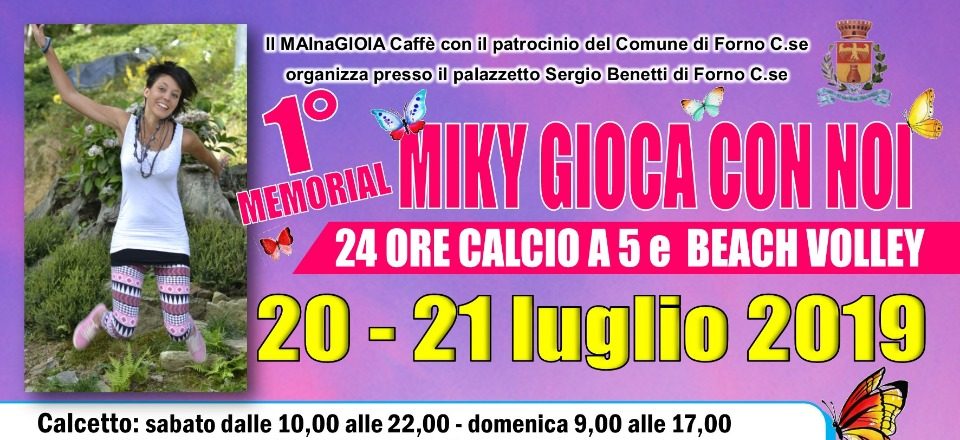 Sabato e domenica a Forno i tornei dedicati a Miki