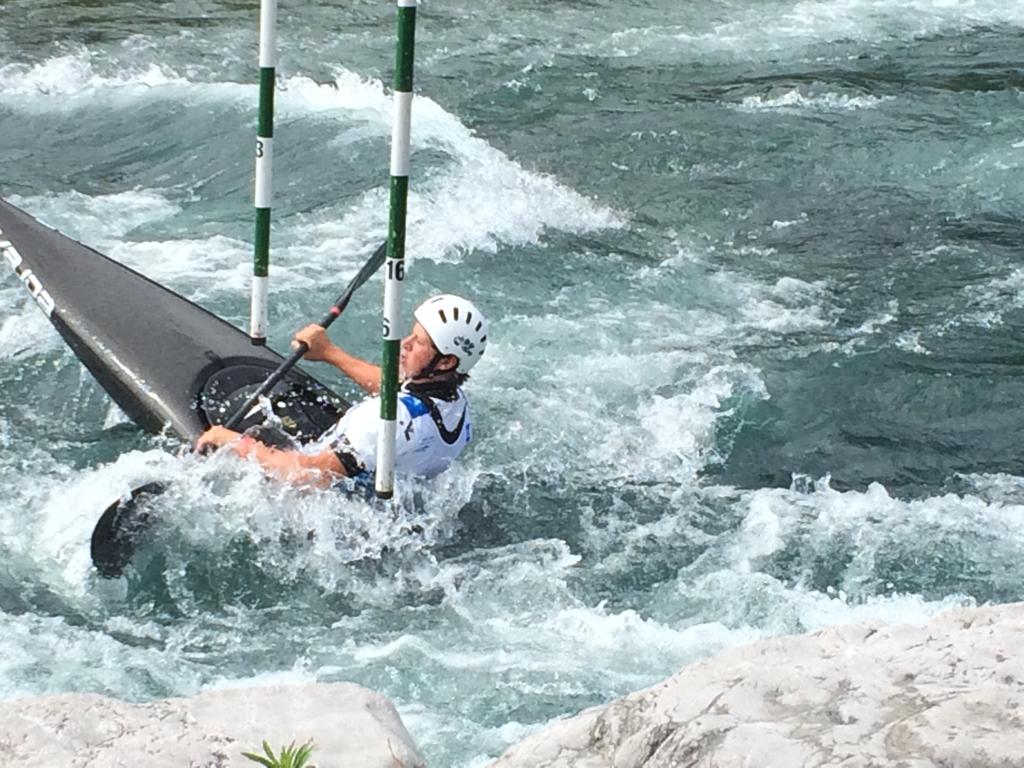 Davide Ghisetti si prepara per gli Europei di canoa in Slovacchia