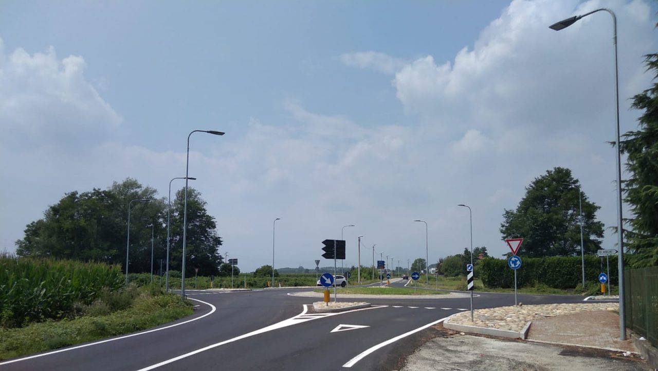 Rotonda sulla SP 41 ad Agliè, lavori conclusi