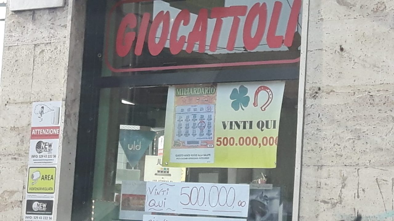 Gratta e Vinci: vinti 500 mila euro a Torino