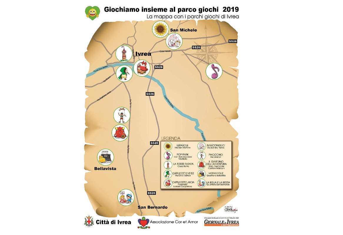 Giochiamo insieme al Parco Giochi, domenica a Ivrea l’inaugurazione della mappa