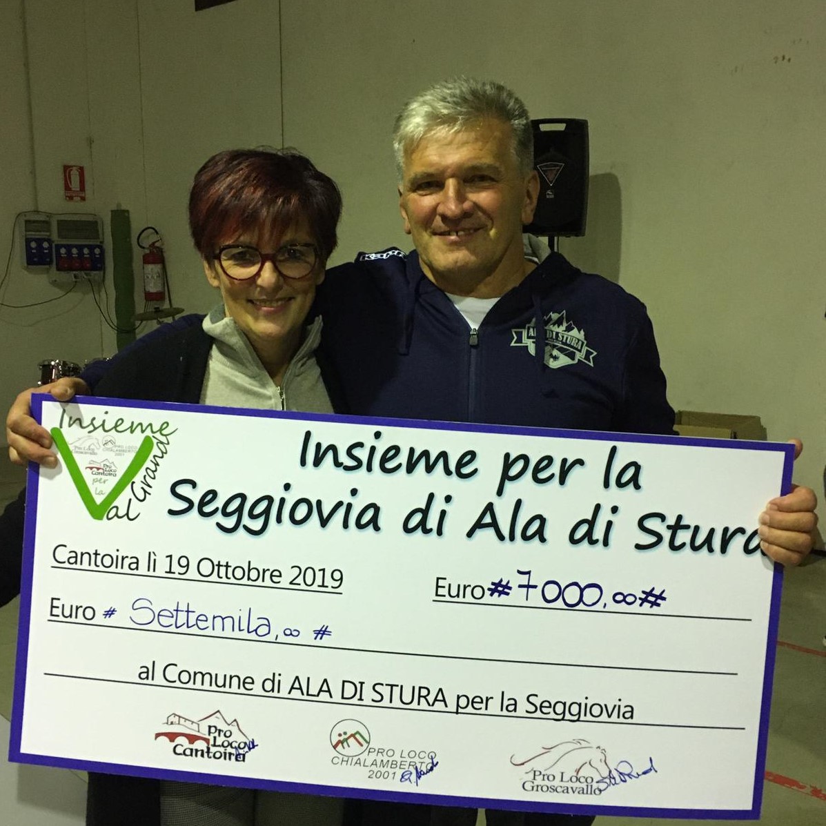 A cena per la seggiovia:  7 mila euro