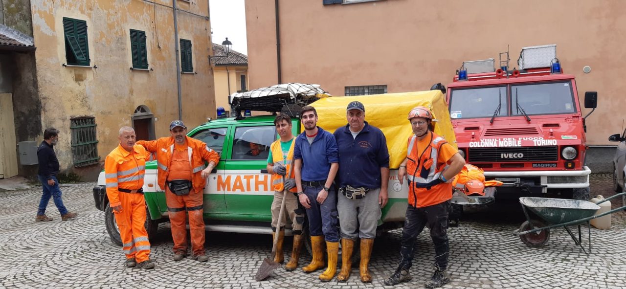 Mathi: volontari «Aib» in aiuto delle popolazioni alluvionate