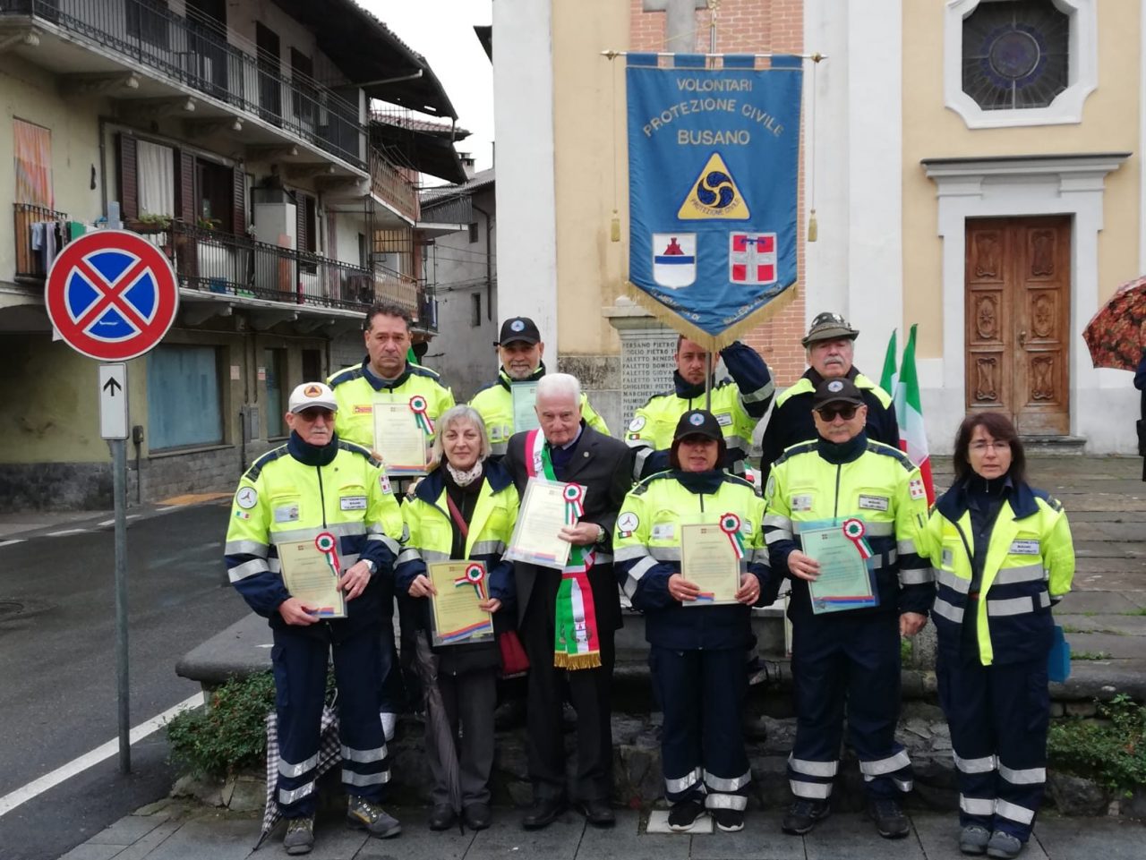 Volontari della Protezione Civile premiati a Busano