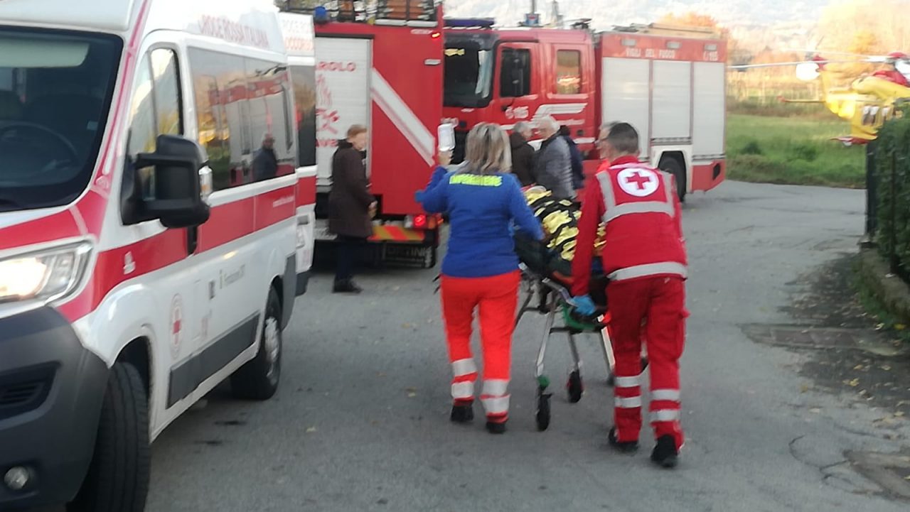 Incidente sul lavoro a Salassa | FOTO