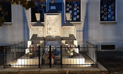 Mathi: Anpi e Comune sistemano il monumento dedicato ai Caduti