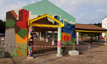 Tatoo wall al terminal del bus di Ivrea