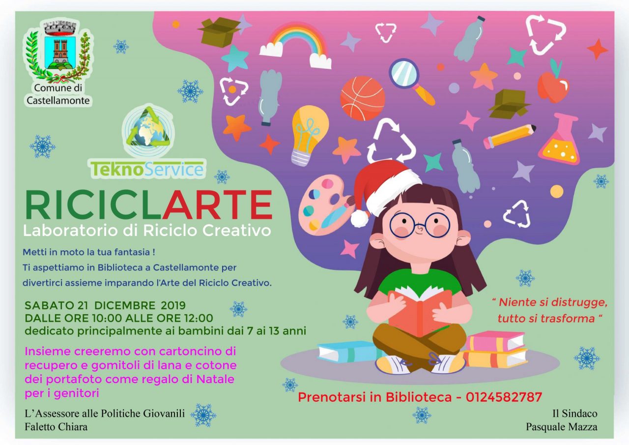 RiciclArte, sabato a Castellamonte ultimo appuntamento dell’anno