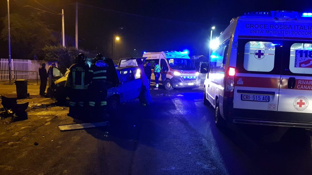 Incidente a Favria sulla provinciale per Busano, due feriti