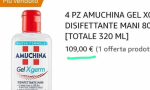 Coronavirus, Amuchina come l'oro: venduta a prezzi folli, raggiunti i 109 euro