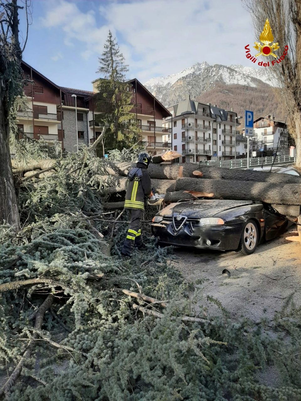 Tromba d'aria in Val di Susa, tetti scoperchiati e alberi abbattuti | FOTO