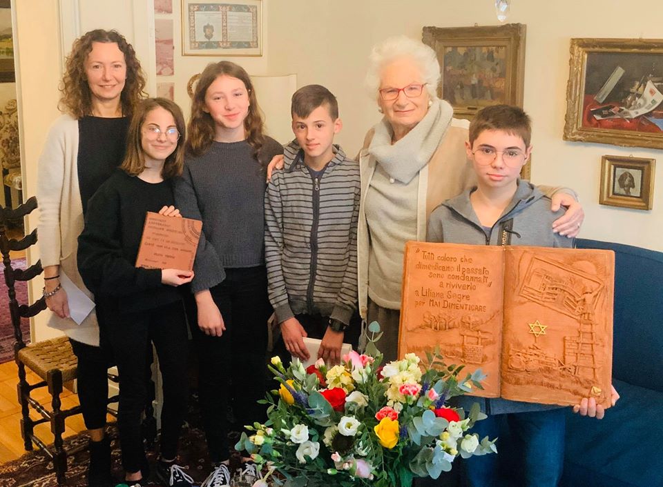 I ragazzi della Media Cresto di Castellamonte ospiti di Liliana Segre