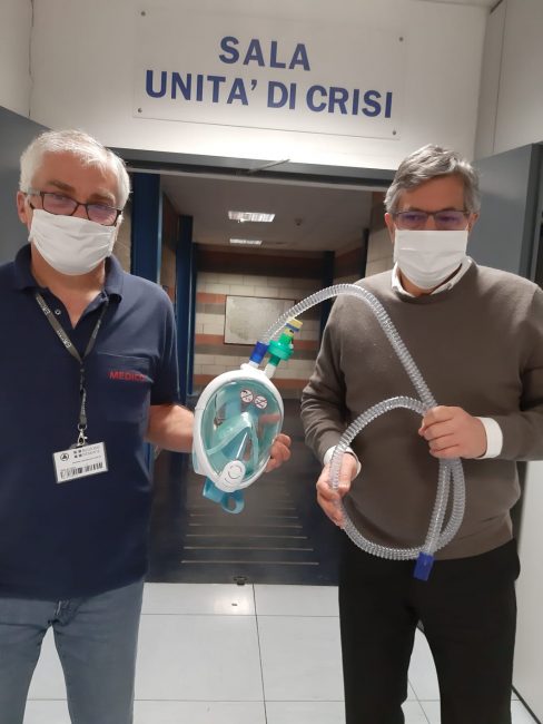 Coronavirus, mille maschere Decathlon da snorkeling nelle terapie intensive piemontesi