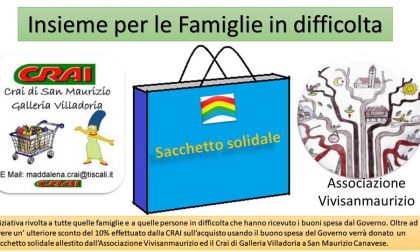 «Sacchetto solidale» per aiutare le persone in difficoltà