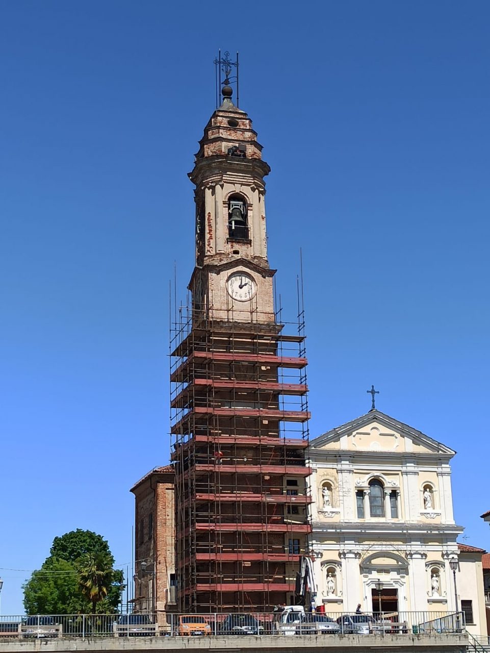 Iniziati i lavori alla torre campanaria di San Francesco al Campo