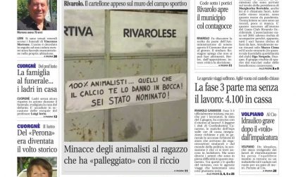 Il Canavese – edizione Rivarolo (del 10 giugno) in edicola. Ecco la prima pagina