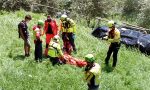 Ciclista cade in zona impervia, portato in salvo con l'elisoccorso | FOTO