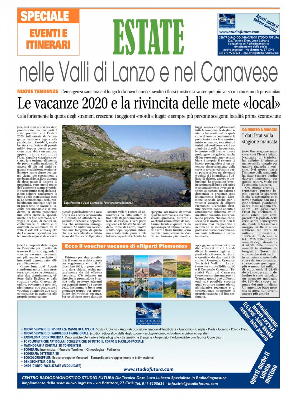 Sui nostri giornali lo Speciale Turismo sul nostro territorio