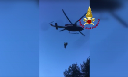 Escursionista in difficoltà i Val Chisone, salvato dai Vigili del fuoco | VIDEO