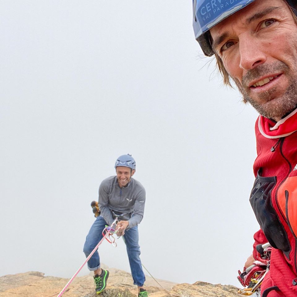 Hervé Barmasse si allena nel vallone di Piantonetto