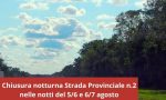 Chiusura notturna della Strada Provinciale 2 per asfaltatura delle rotatorie