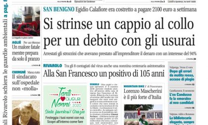 Il Canavese – edizione Rivarolo (del 09 settembre) in edicola. Ecco la prima pagina