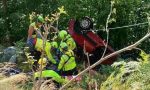 Incidente a Groscavallo, auto si ribalta sulla provinciale | FOTO