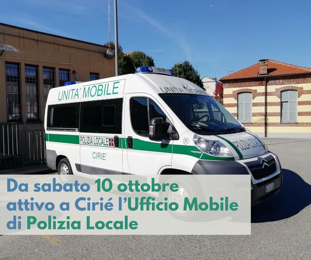 Ufficio mobile della Polizia locale a Ciriè