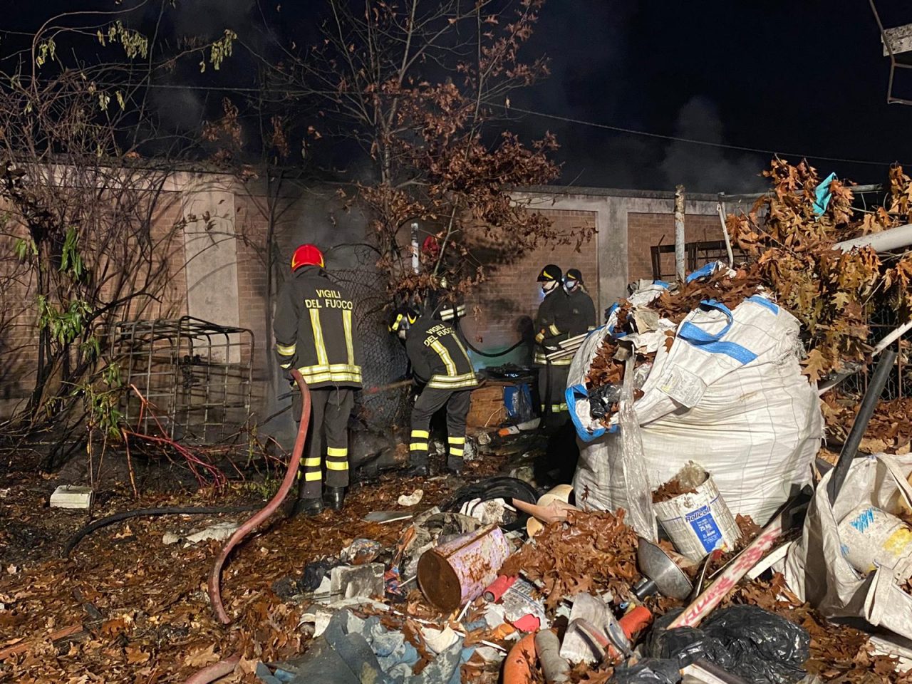 Incendio  nell’ex lanificio