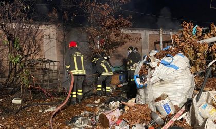 Incendio  nell'ex lanificio