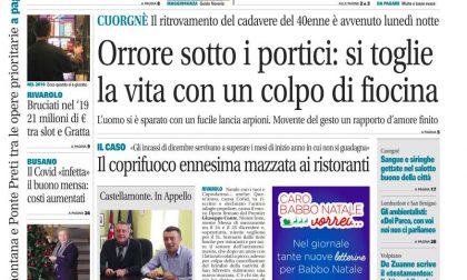 Il Canavese – edizione Rivarolo (del 09 dicembre) in edicola. Ecco la prima pagina