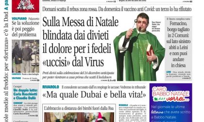 Il Canavese – edizione Rivarolo (del 23 dicembre) in edicola. Ecco la prima pagina