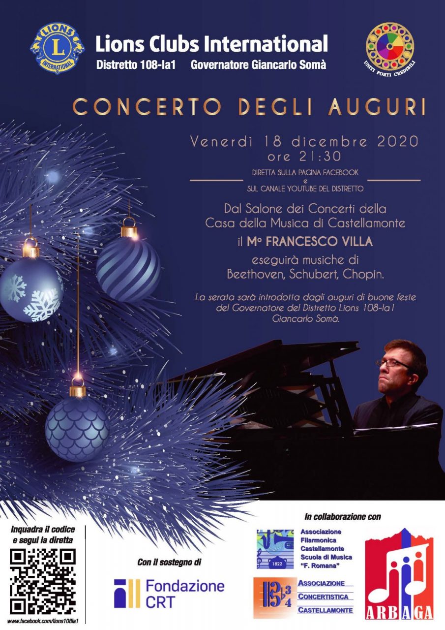 Concerto di Natale online di Francesco Villa al pianoforte firmato da Giacomo Puccini