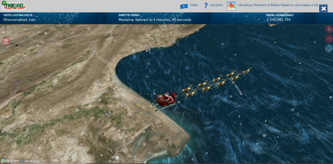 Dov’è Babbo Natale? Segui in diretta il suo viaggio